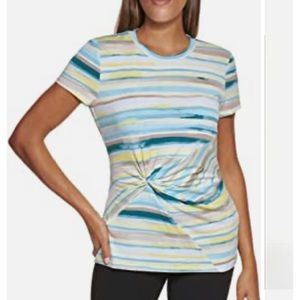 NWT DKNY Ladies Size Small Short Sleeve Ruche Top